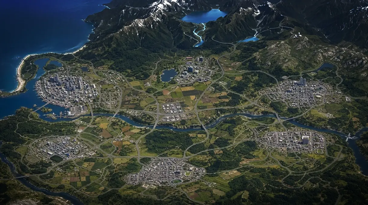 Street Racers 2 world map with six megacities